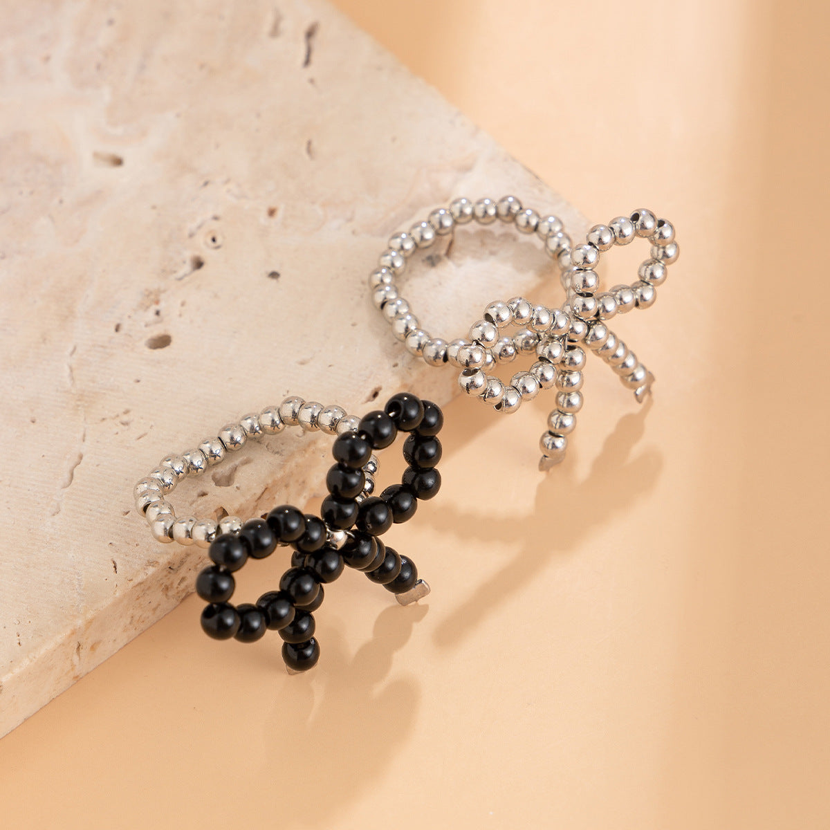 Planderful Bow Ring With Pearl Beads Metal Statement Ring For Women Vienna Verve