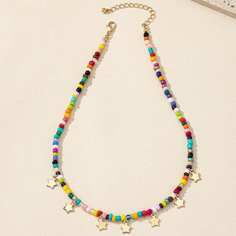 Bohemian Pearl Star Necklace - Vienna Verve Collection