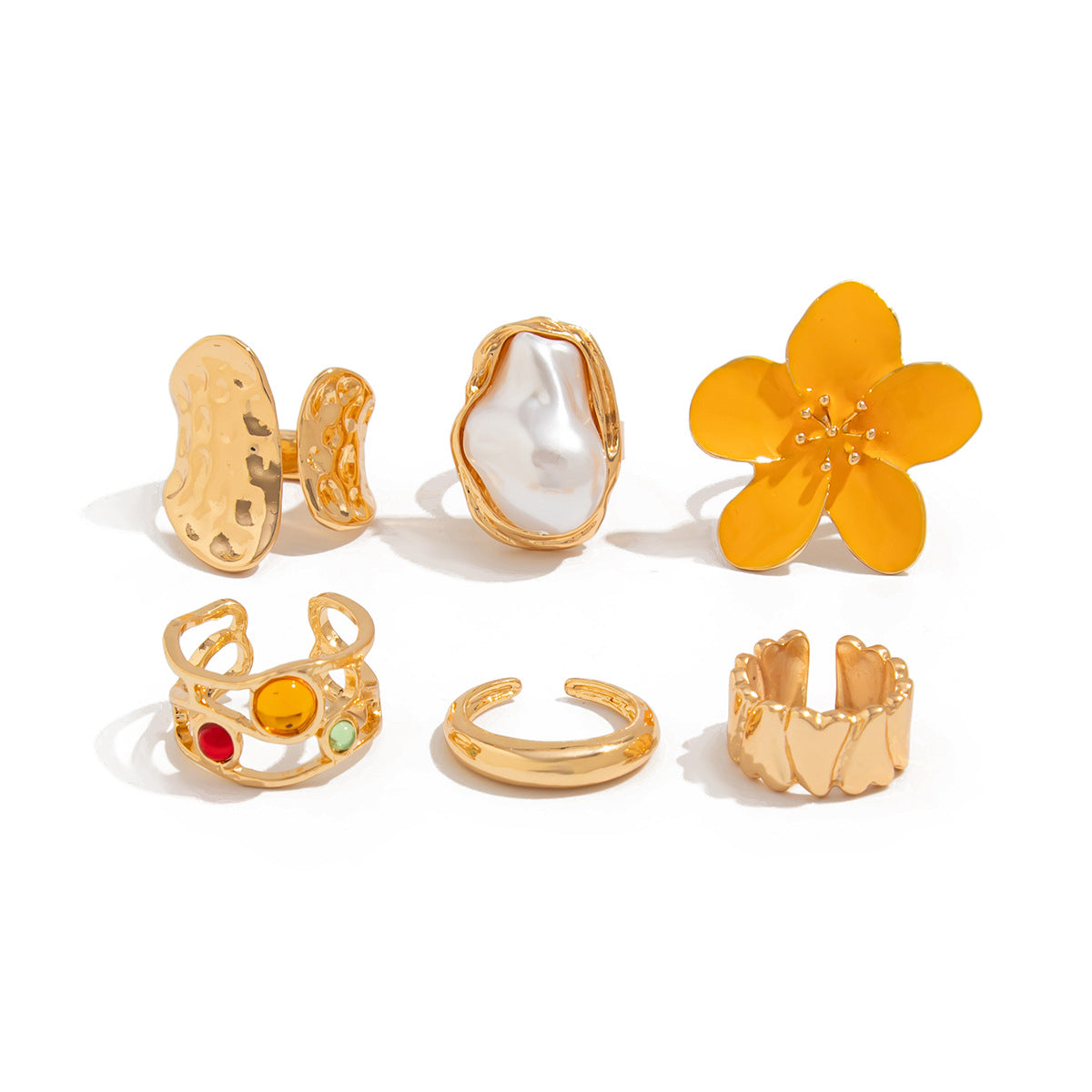 Planderful Vienna Verve Ring Set – Elegant Micro-Inlaid Design