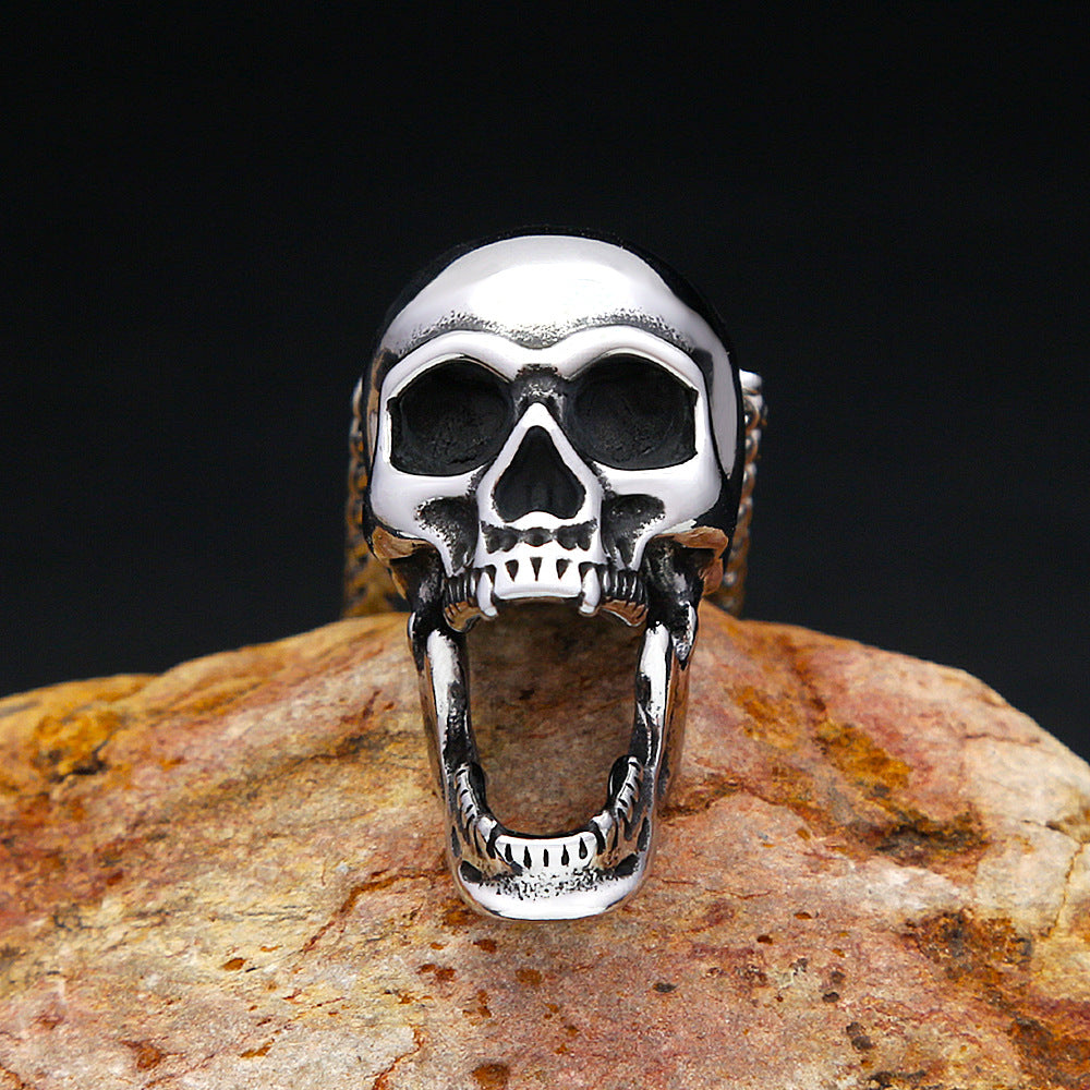 Skull Bottle Stainless Steel Men's Pendant Necklace