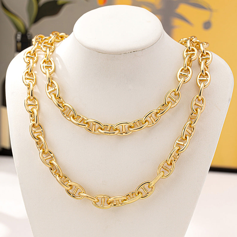 Versatile Retro Chain Necklace Set for Stylish Women