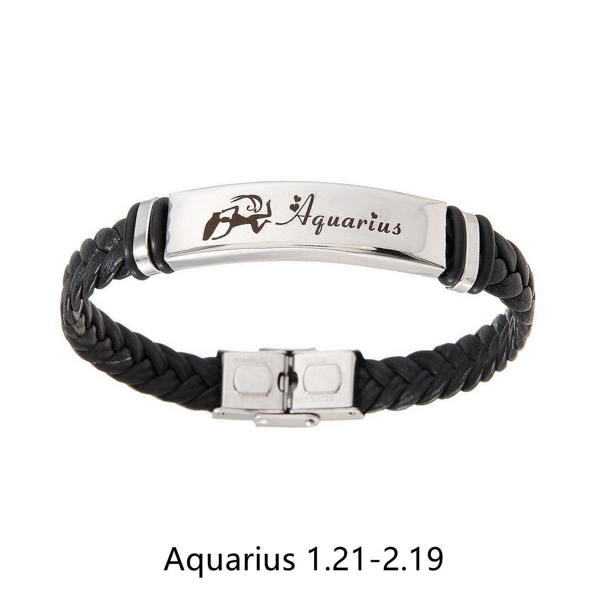 Planderful Twelve Constellations Leather Bracelet For Him