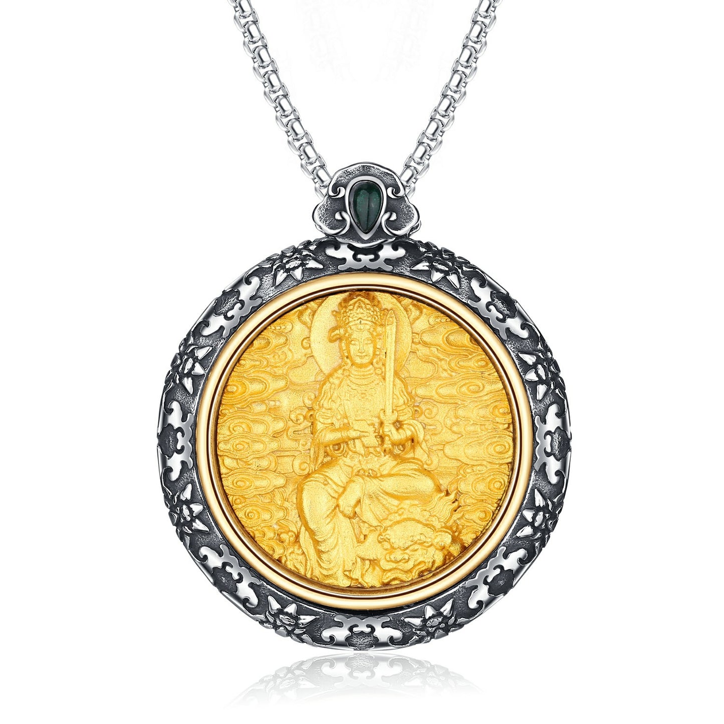 Steel Necklace – Statement Eight Guardians Zodiac Amulet