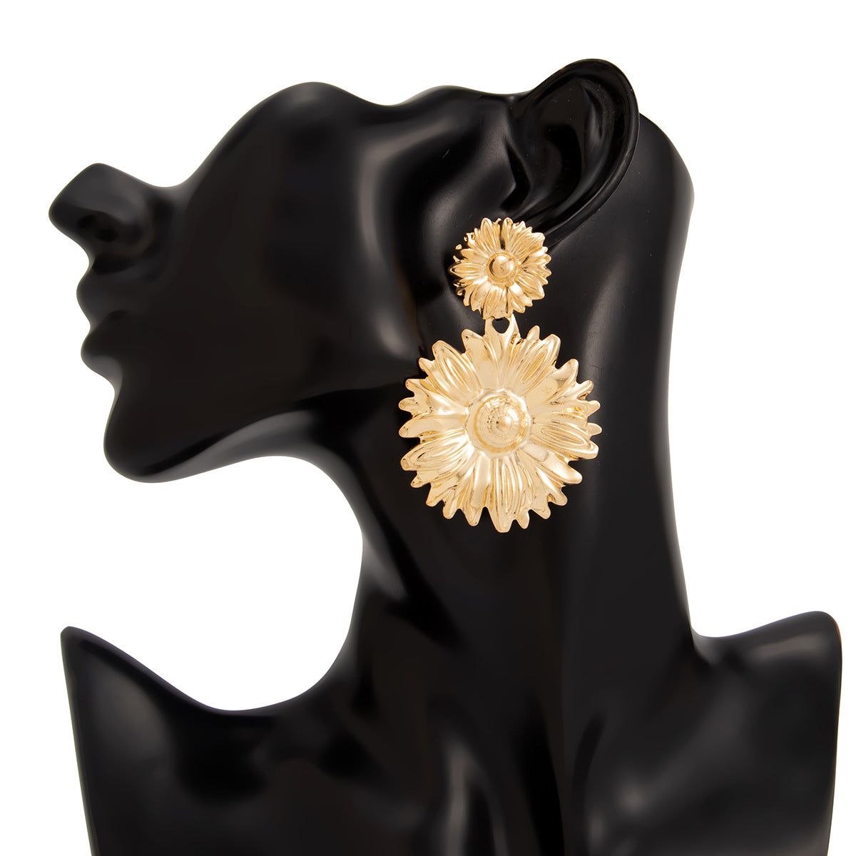 Planderful Vienna Verve Sunflower Fringe Earrings Bold Statement Pearl Leaf For Vintage Lovers