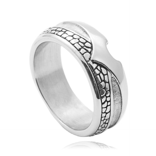 Titanium Steel Snake Design Ring for Men and Women - Retro Punk Style, Unisex Stainless Steel Accessory