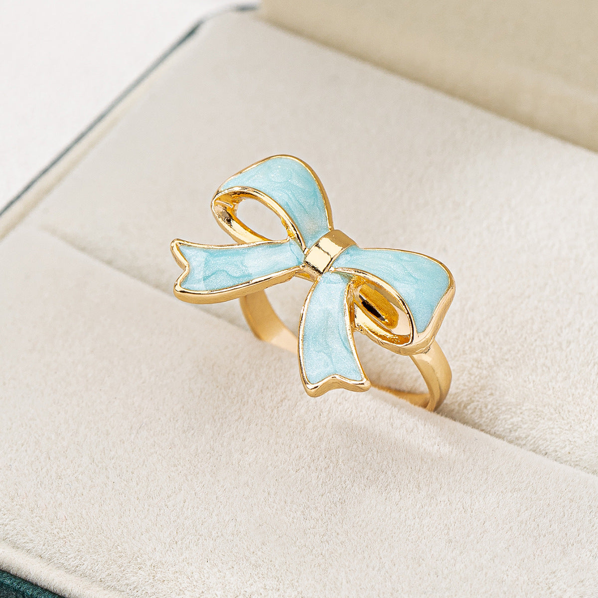 Elegant Oil Drop Bow Ring Set for Women by Planderful