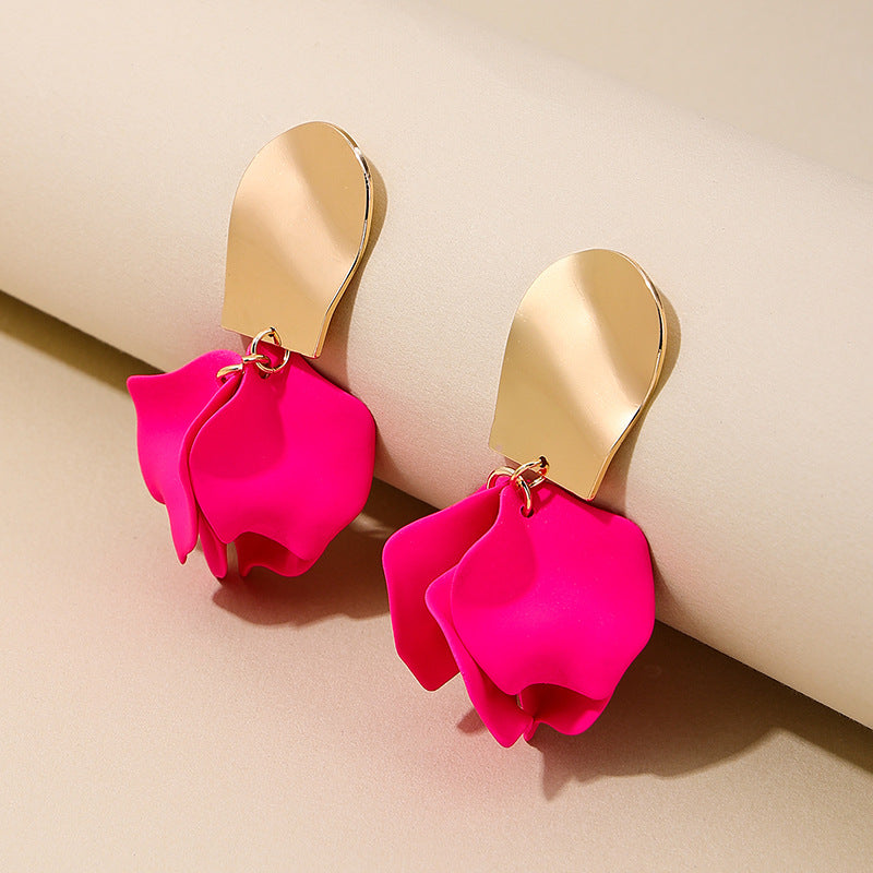 Exaggerated Petal Tassel Earrings - Vienna Verve Collection