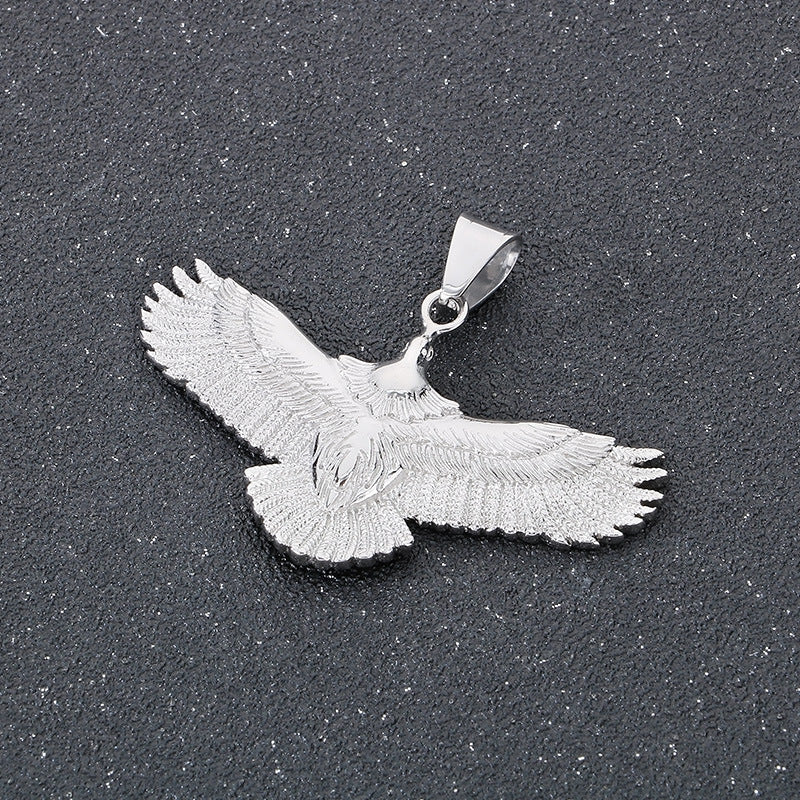 Hiphop Hip Hop Flying Eagle Pendant – Vacuum Electroplating Eagle Necklace
