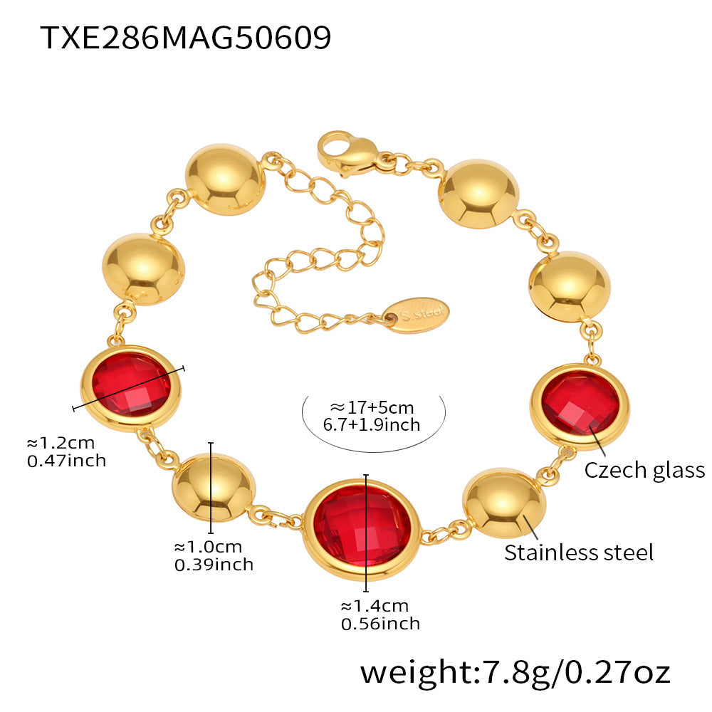 Planderful Everyday Genie Round Cut Glass Bracelet For Her