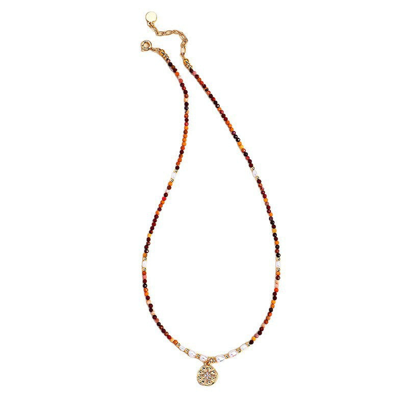 Pearl Eye Faceted Necklace