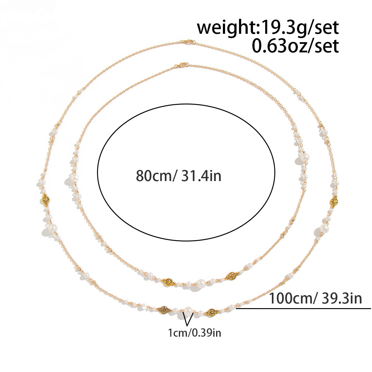 Retro Star-Shaped Fringed Sweater Chain For Imitation Pearls Stacked With Long Necklaces Necklace