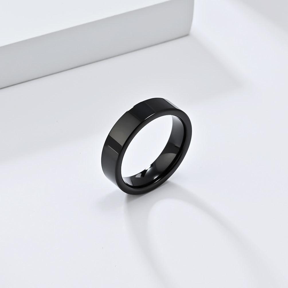 Planderful Everyday Genie Tungsten Steel Ring Unisex Luxury Wedding Band Gift for Couples