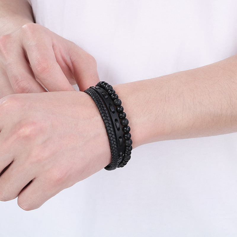 Planderful Men Tiger Eye Beaded Bracelet Magnetic Buckle