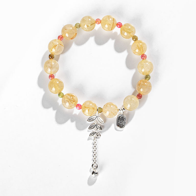 Fortune's Favor Sterling Silver Crystal Beaded Bracelet - Girlfriend's Gift