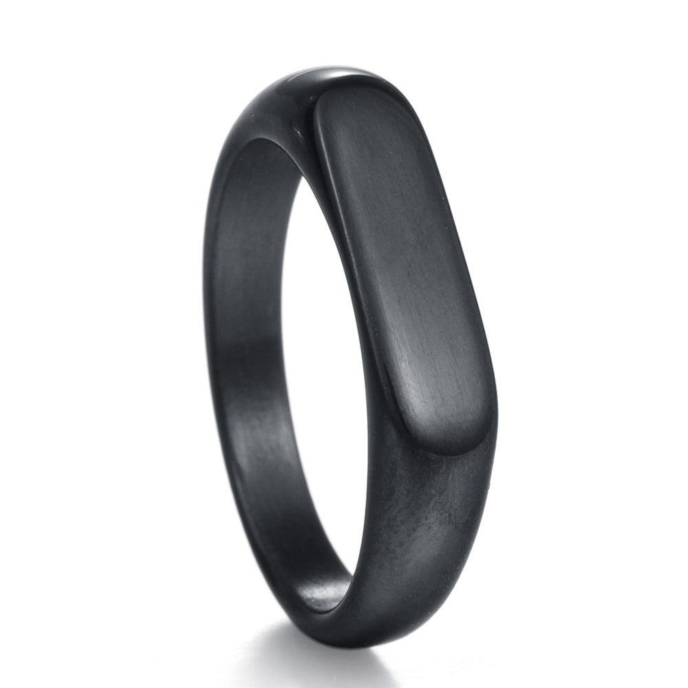 Planderful Everyday Genie Titanium Steel Ring 4mm Band For Women And Men Unisex Wedding Jewelry