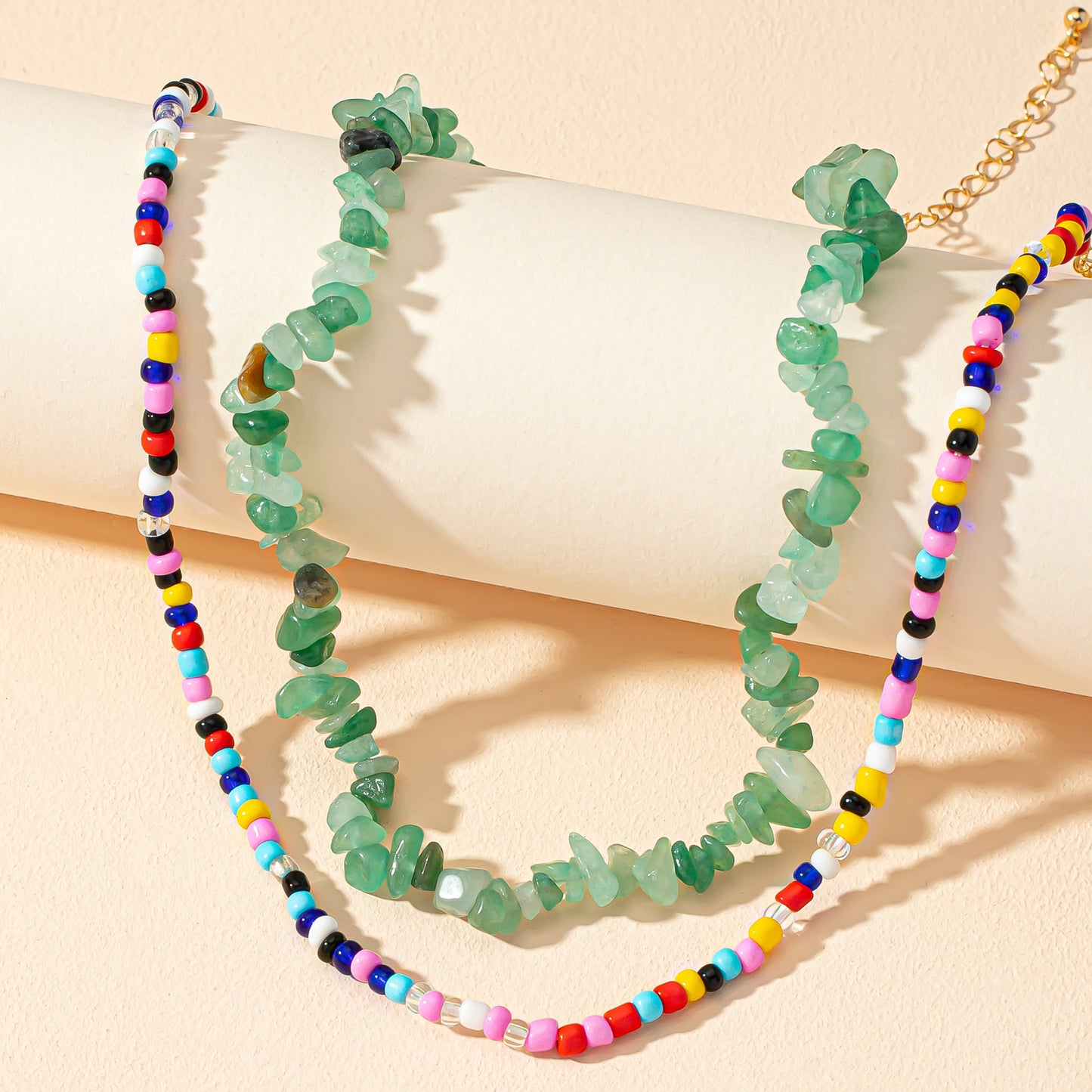 European & American Style Stone Bead Necklace Set - Vienna Verve Collection