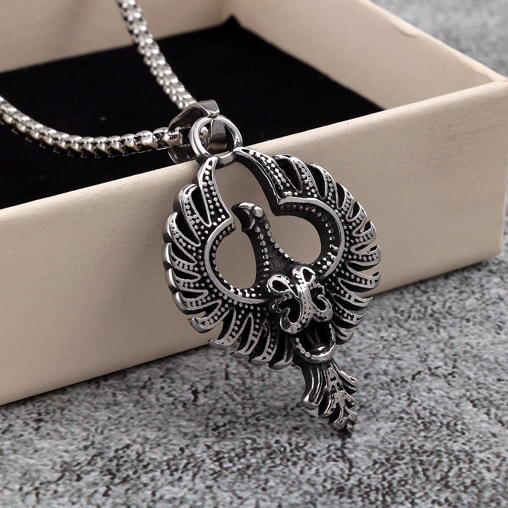 Vintage Viking Stainless Steel Pendant Necklace