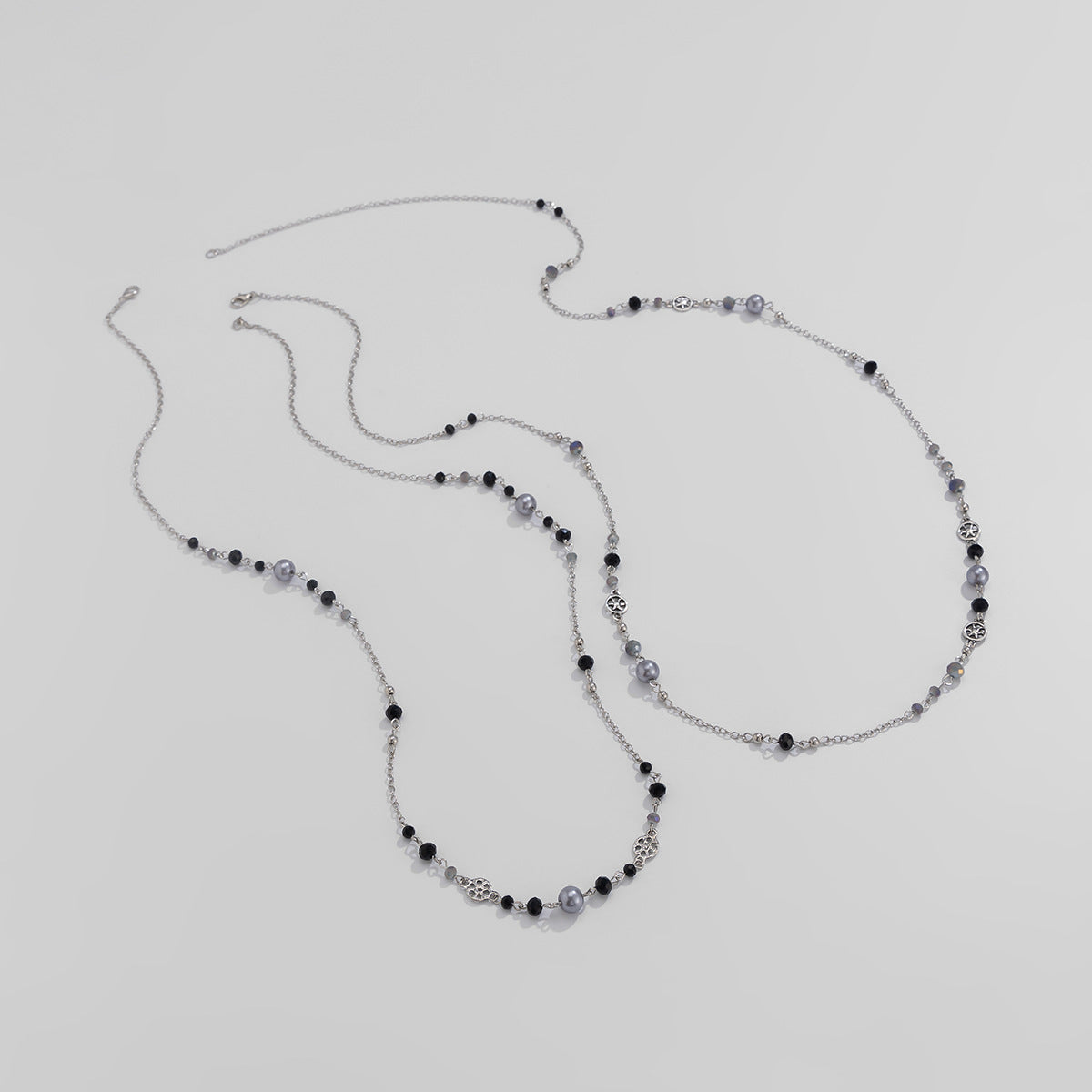 Retro Star-Shaped Fringed Sweater Chain For Imitation Pearls Stacked With Long Necklaces Necklace