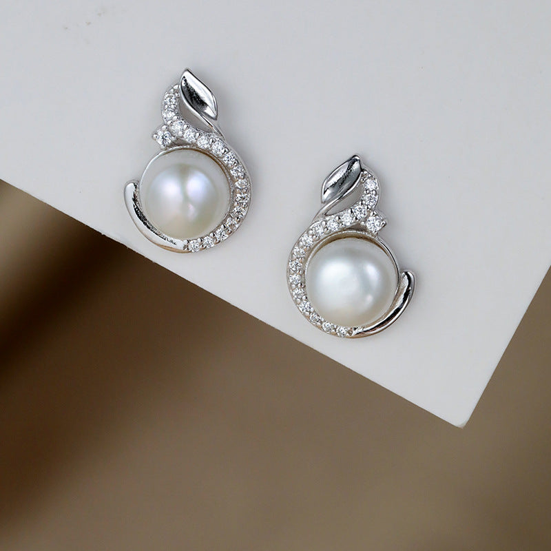 Vintage Pearl 925 Sterling Silver Earrings