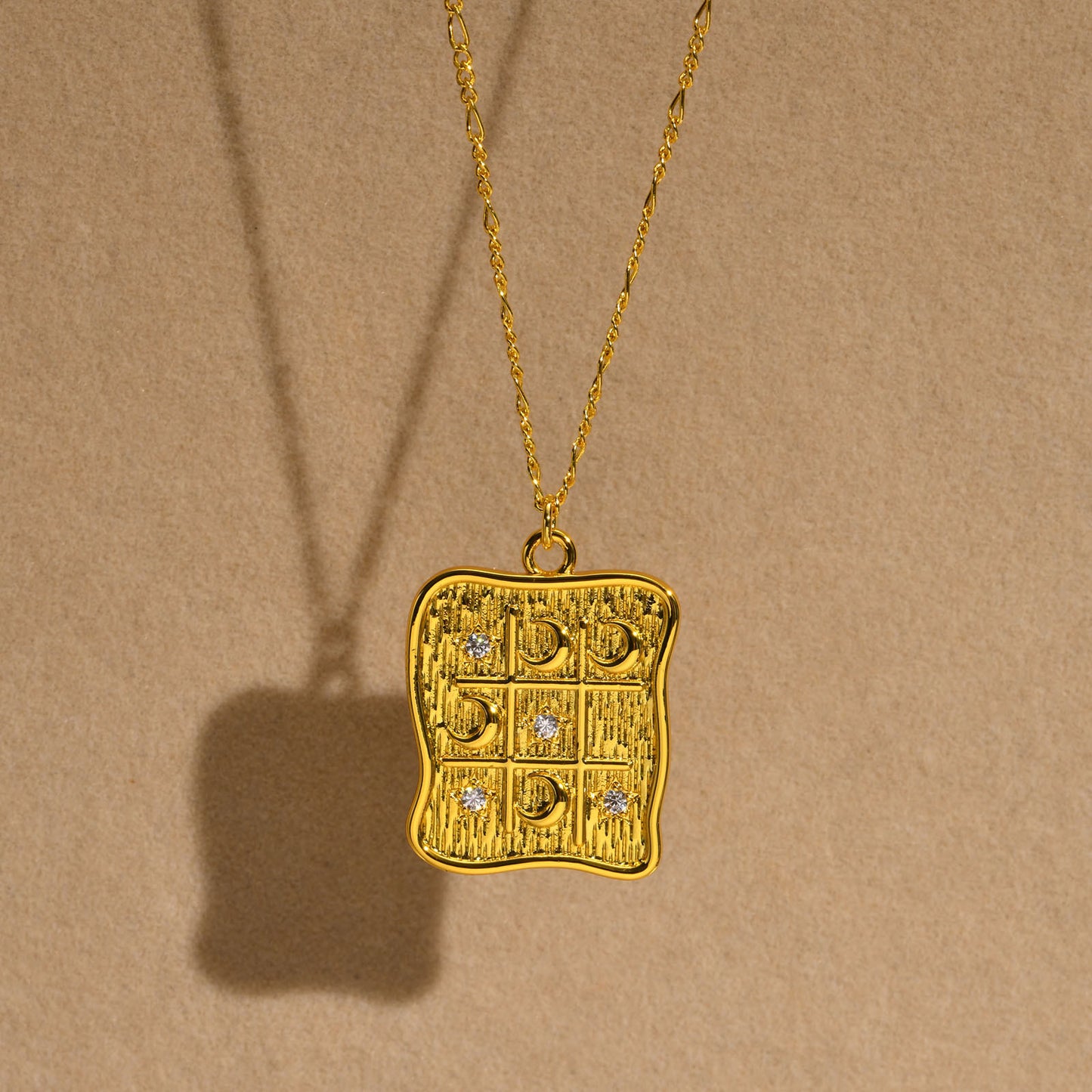 Copper Necklace Star And Moon Geometric Gold Jewelry Wholesale