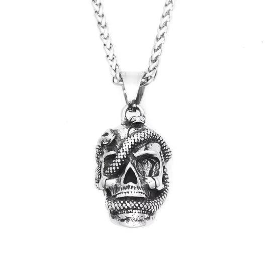 Punk Skull Stainless Steel Men's Pendant Necklace