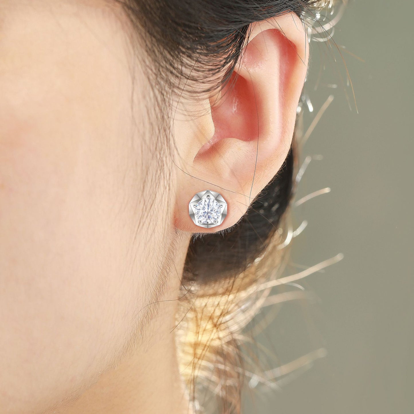 Cross-Border New Products European and American S925 Silver Zircon Stud Earrings