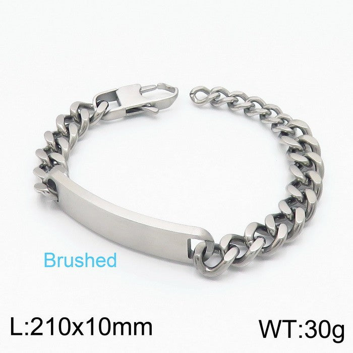 Planderful Adjustable Men Titanium Steel Cuban Bracelet