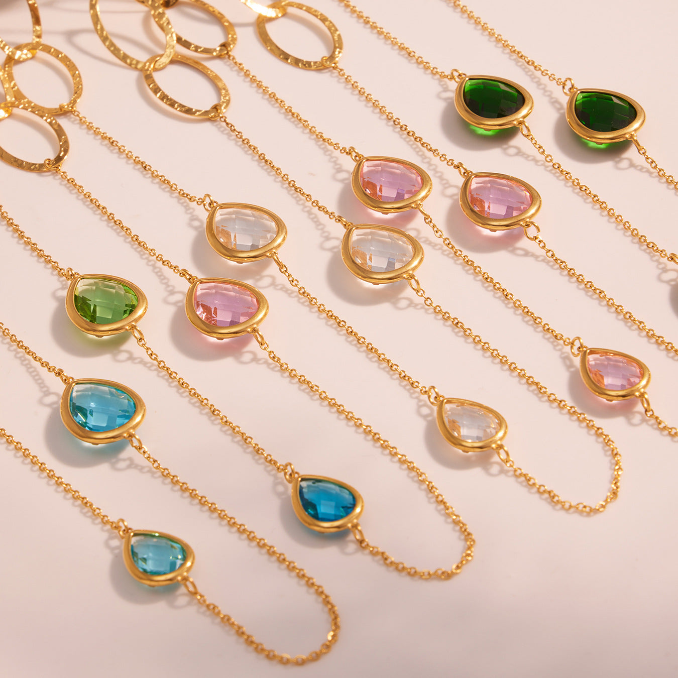 Planderful Everyday Genie Glass Stone Necklace For Women