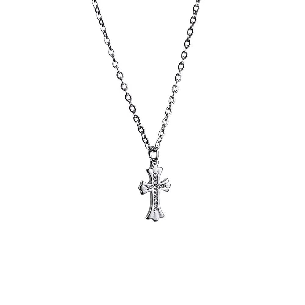 Planderful Jewelry Cross Necklace Steel Titanium For Men And Women Elegant Everyday Accessory