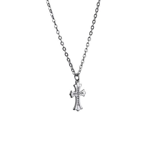 Planderful Jewelry Cross Necklace Steel Titanium For Men And Women Elegant Everyday Accessory