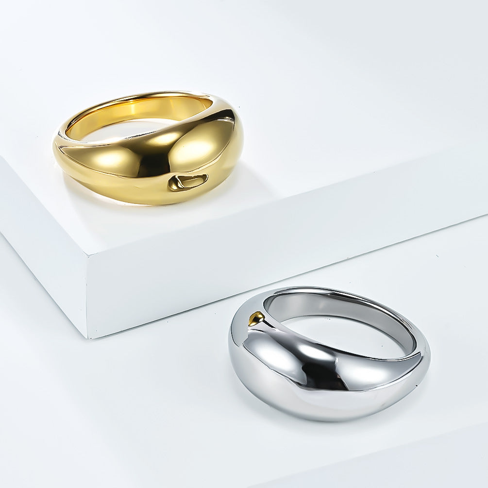 Stainless Steel Ring For Women 18K Gold Plated Personalized Hand Jewelry By Planderful