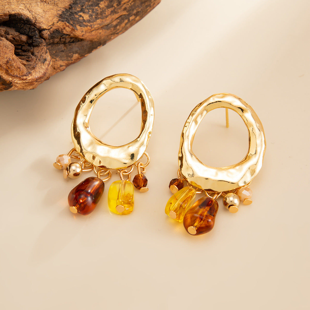 Planderful Vienna Verve Geometric Resin Earrings For Modern Women Bold Statement