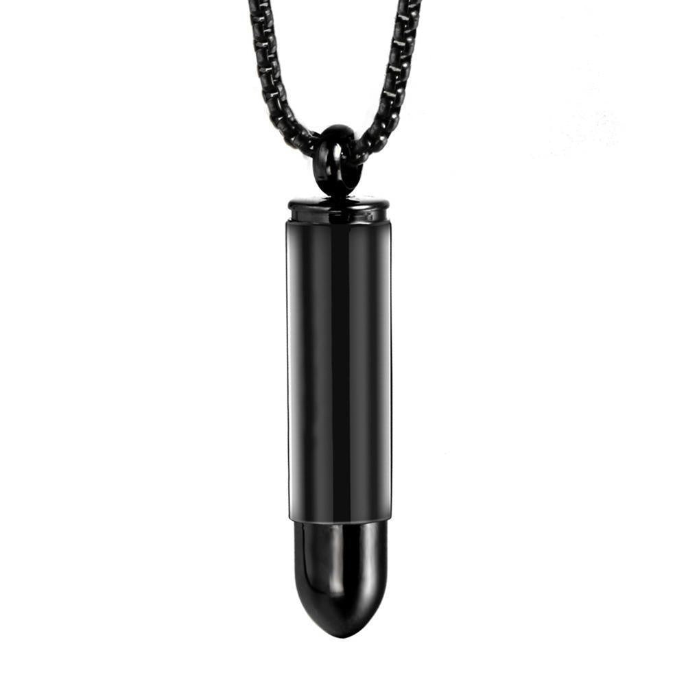 1. Planderful Stainless Steel Bullet Pendant Necklace Unisex Hip Hop Style Jewelry Gift