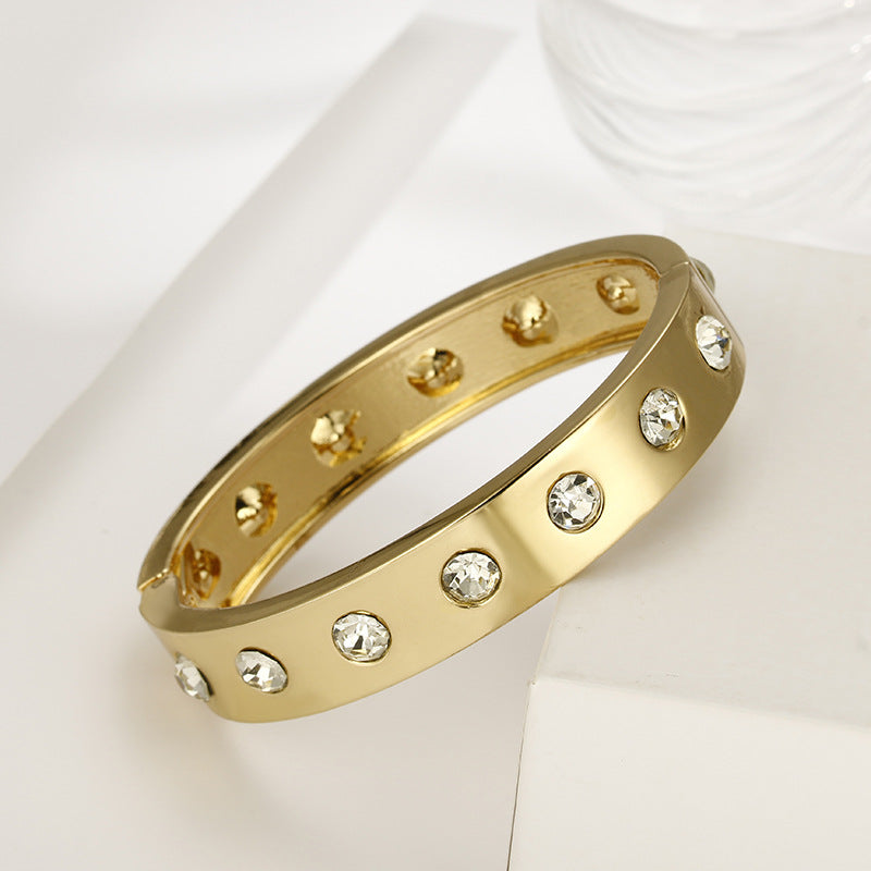 Daring Cutout Rhinestone Bracelet for Fashion Forward Women