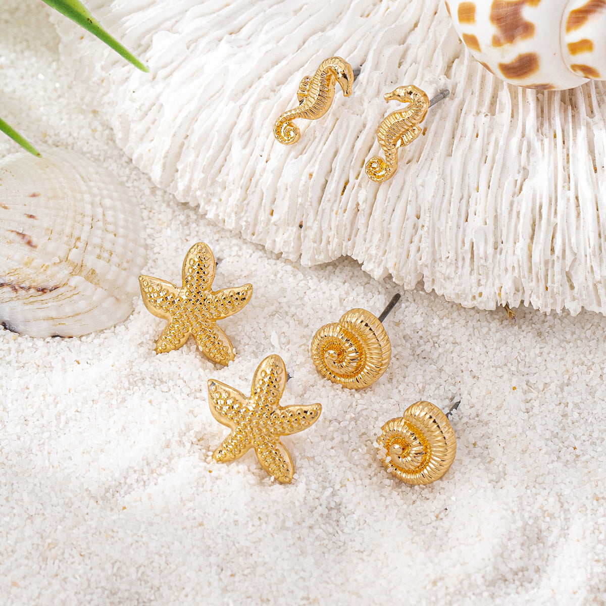 Planderful Vienna Verve Earrings Set – Ocean Series Design for Vacation Wear
