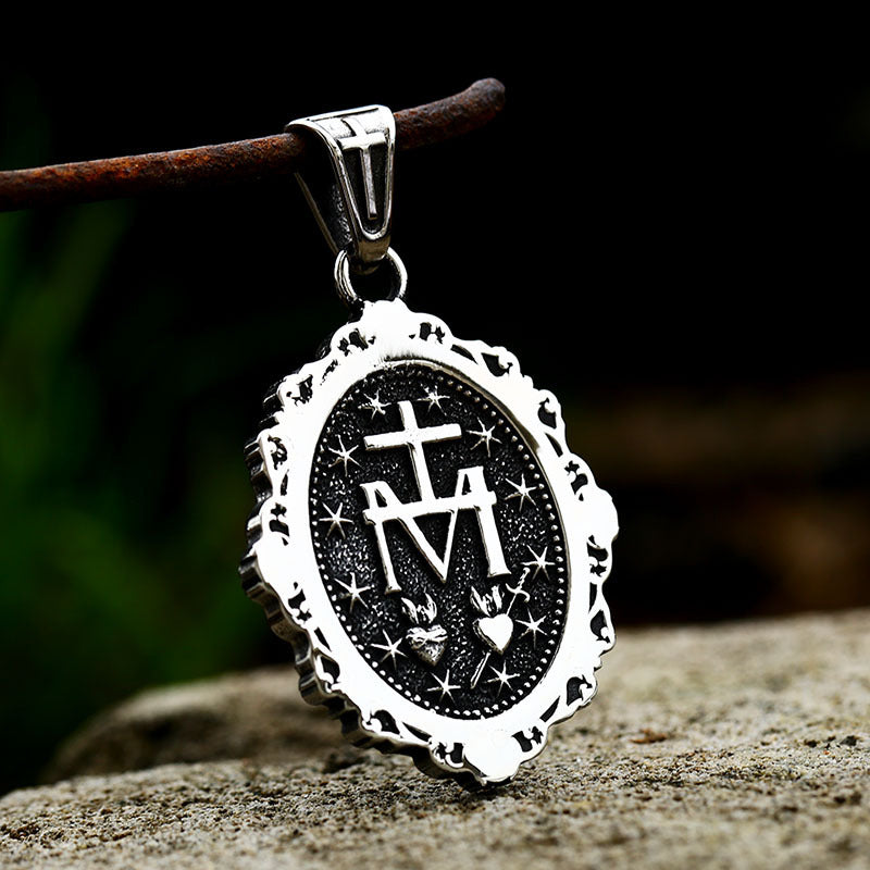 Retro Stainless Steel Notre Dame Pendant Necklace for Men - Titanium Steel Jewelry