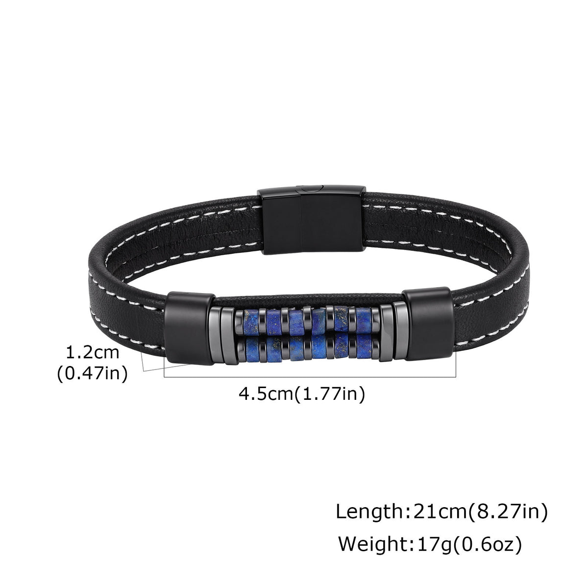 Lapis Lazuli Stainless Steel Bracelet