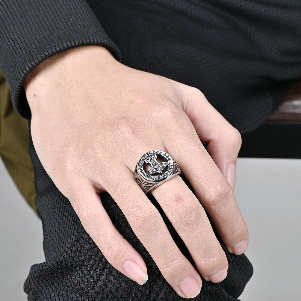 Planderful Steel Celtic Triangle Knot Ring For Men Eternal Viking Punk Style Sizes 8 9 10 11 12