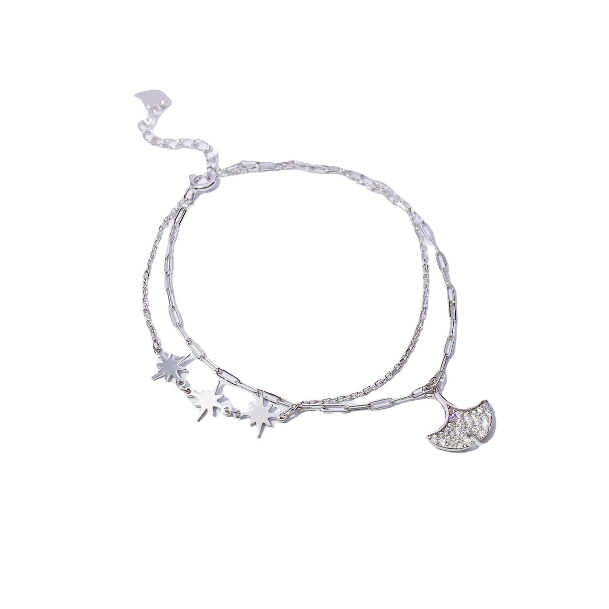 Apricot Leaf 925 Sterling Silver Bracelet