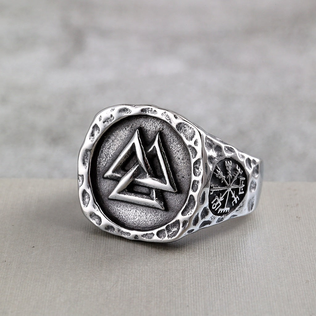 Vintage Viking Stainless Steel Men's Ring