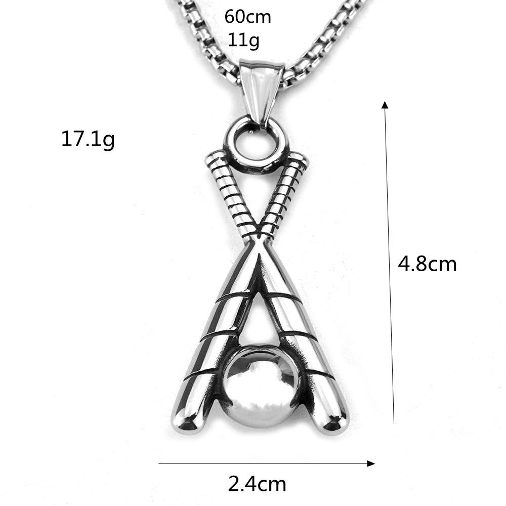 Punk Bat Stainless Steel Men's Pendant Necklace
