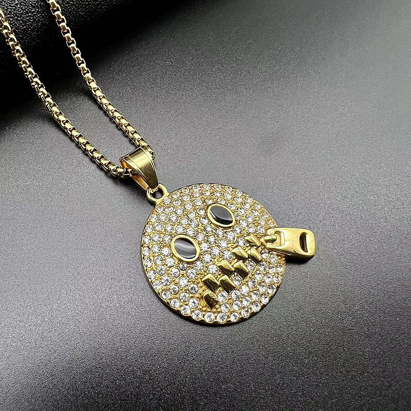 Rhinestone Necklace – Statement Hip Hop Pendant