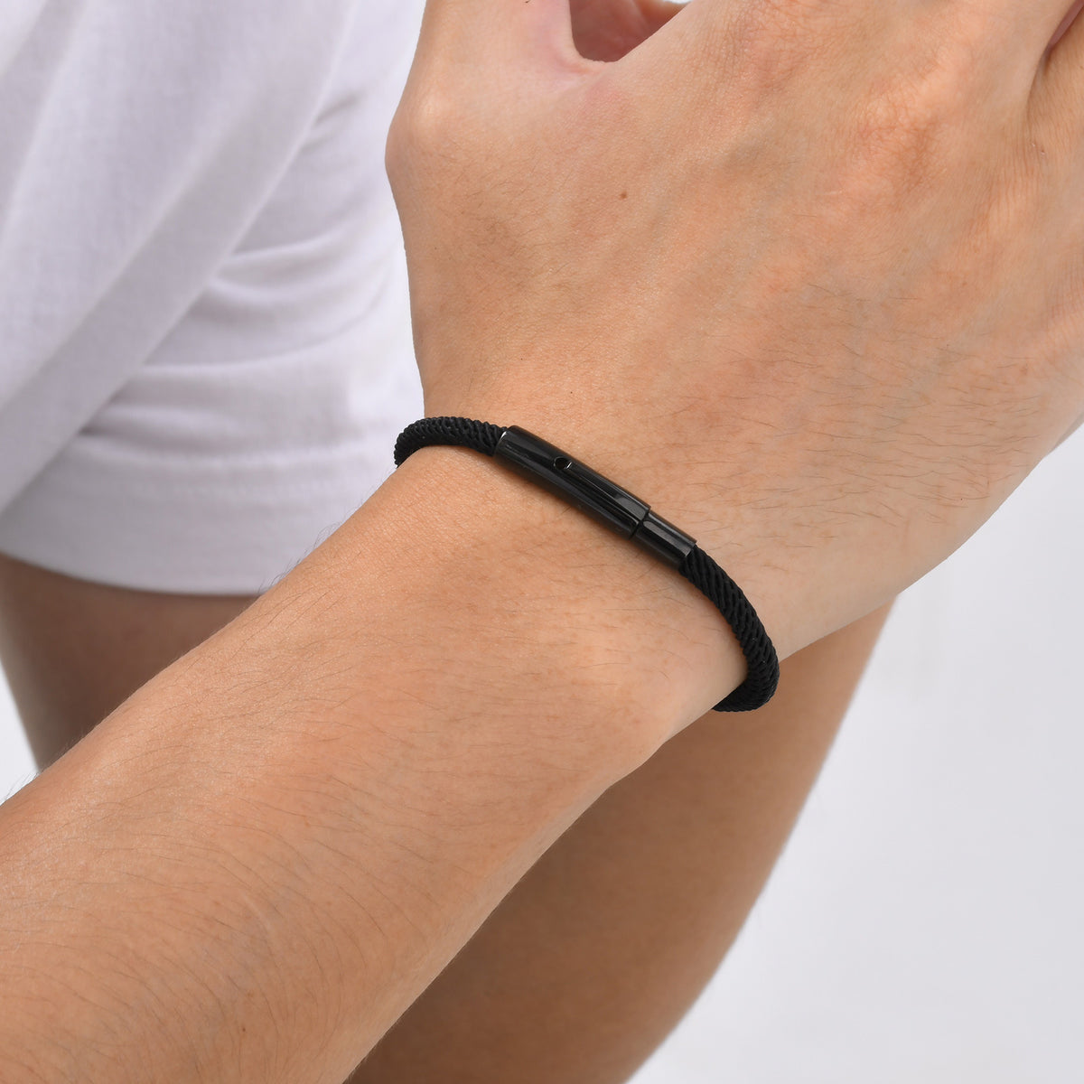 Europe America Milan Rope Stainless Steel Bracelet for Men