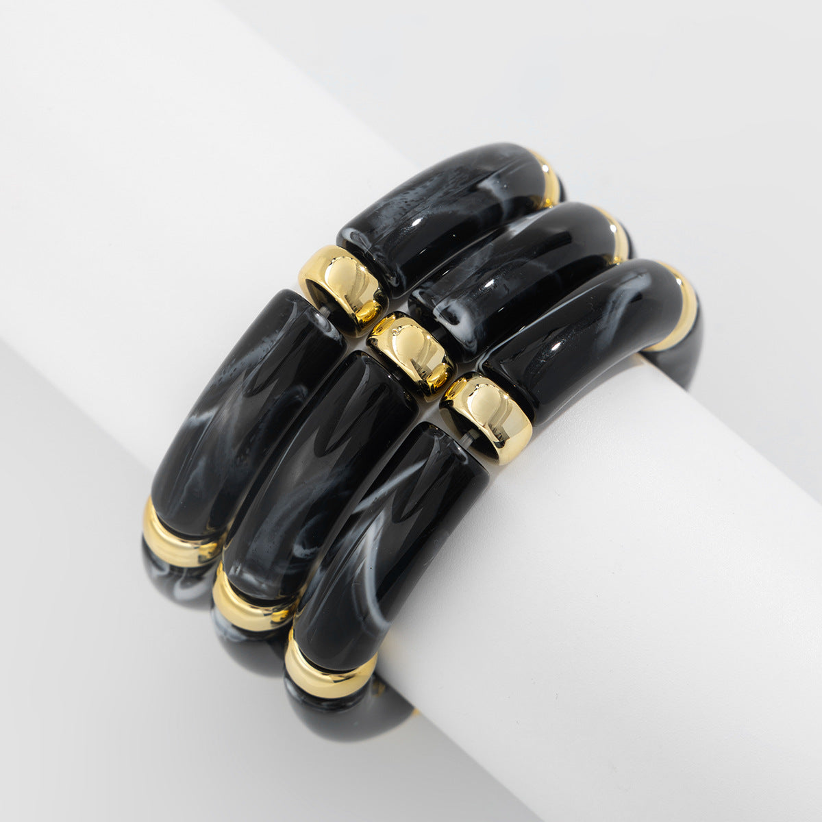 Planderful Vienna Verve Retro Beaded Elbow Bracelet Set For Women Geometric Statement Jewelry