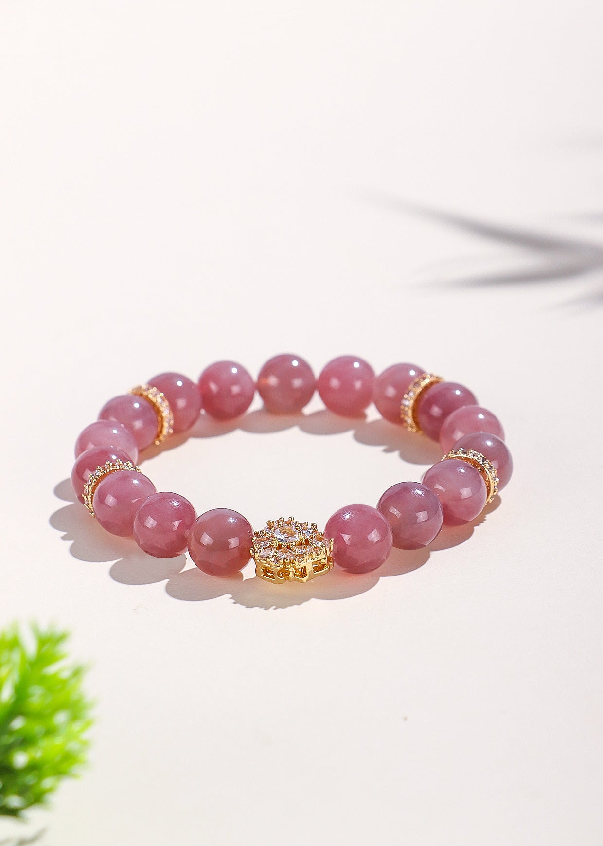 Planderful Fortune's Favor Bracelet – Elegant Pink Crystal Design