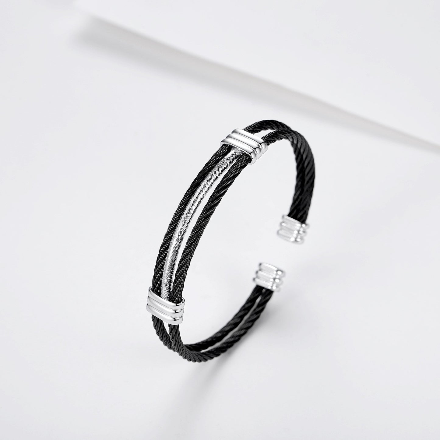 Planderful Everyday Genie 10MM Stainless Steel Braided Bracelet For Men And Women Unisex Durable Two Color Electroplated