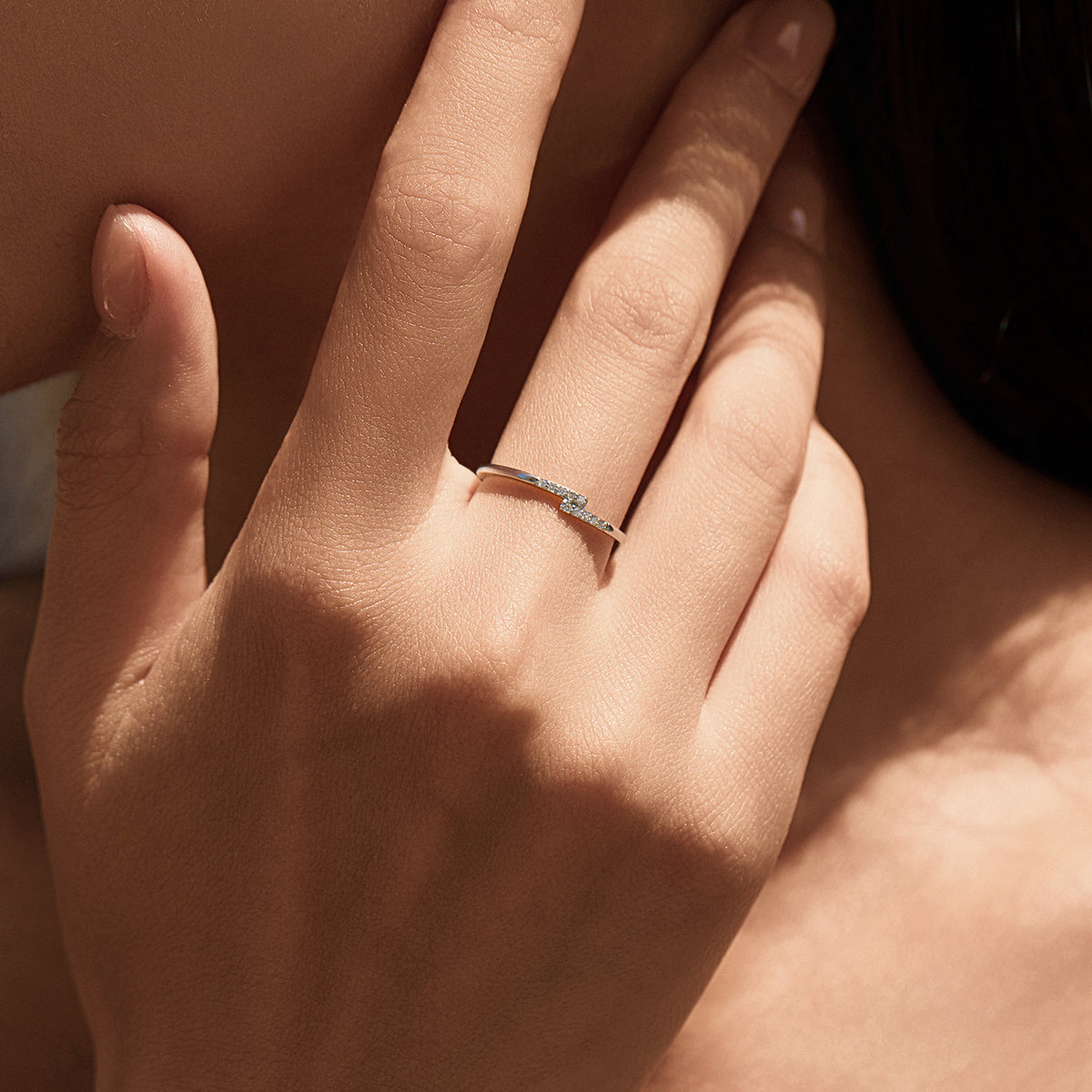 S925 Sterling Silver Ten-Stone Moissanite Band