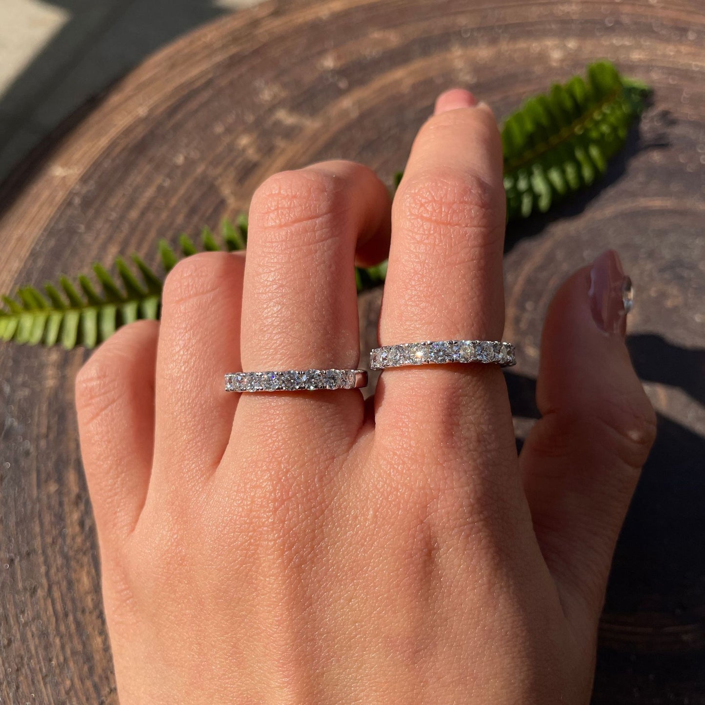 Classic Fashion Versatile 10 Diamond Row Ring S925 Silver