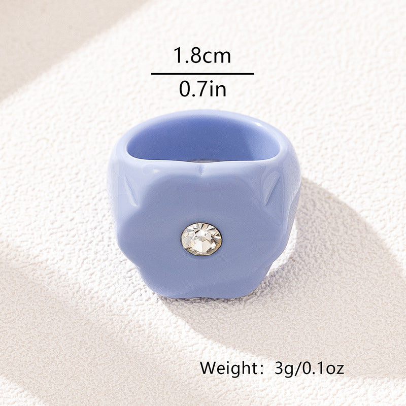 Versatile Vienna Verve Acrylic Flower Ring for Women
