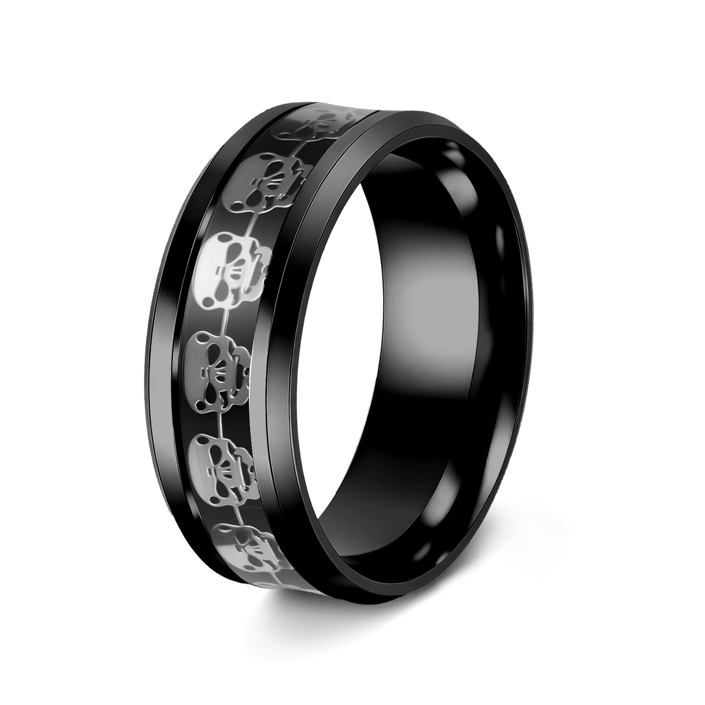 Planderful Everyday Genie Punk Skull Ring For Unisex Style In Durable Steel For Halloween Fashion